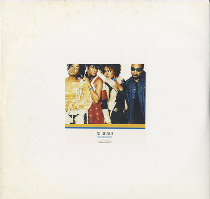 希少 incognito 国内プロモ 非売品 WHO NEEDS LOVE Incognito - Who Needs Love [LP] – Morpho Records