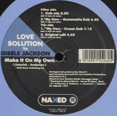 Love Solution vs. Gisele Jackson - Make It On My Own [12