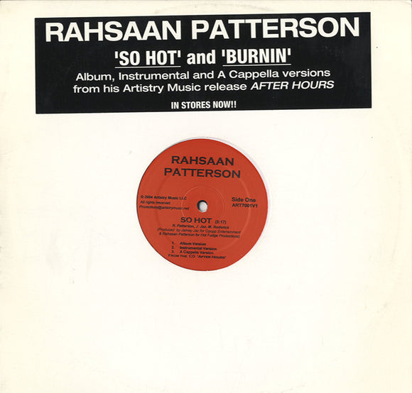 Rahsaan Patterson - So Hot [12