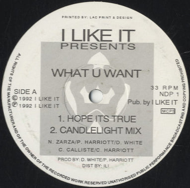 What U Want - Hope Its True [12
