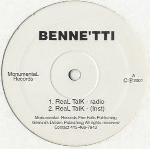 Benne'tti - Real Talk [12"]