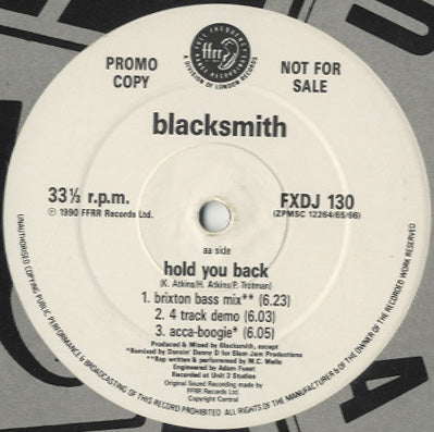 Blacksmith - Hold You Back [12
