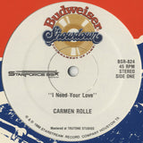 Carmen Rolle / Tabbu! - I Need Your Love / Toy [12"]