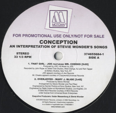 Various - Conception (An Interpretation Of Stevie Wonder's Songs) [12