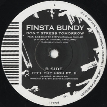 Finsta Bundy - Don't Stress Tomorrow / Feel The High Pt. II [7
