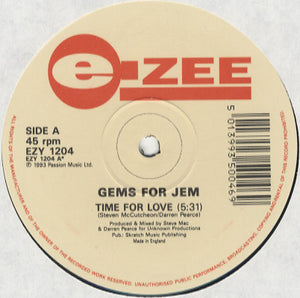 Gems For Jem - Time For Love [12"] 