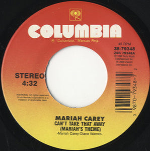 Mariah Carey - Can't Take That Away (Mariah's Theme) [7"]