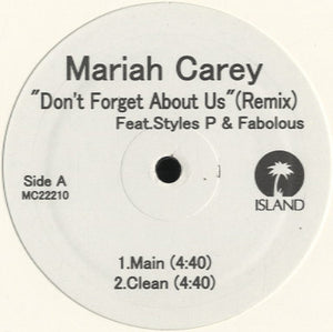 Mariah Carey - Don't Forget About Us (Desert Storm Remix) [12"] 