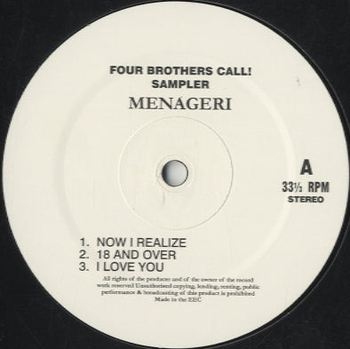 Menageri - Four Brothers Call ! Sampler [12