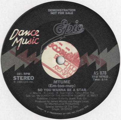 Mtume (Em-too-may) - So You Wanna Be A Star [12