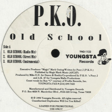 P.K.O. - Old School / Gonna Be Alright [12