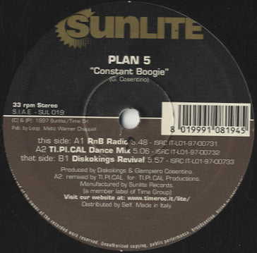 Plan 5 - Constant Boogie [12