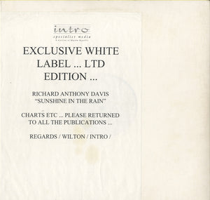 Richard Anthony Davis - Sunshine In The Rain [12"]