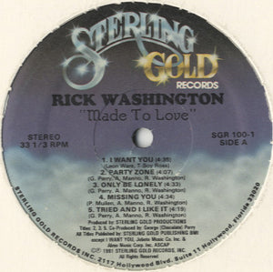 Rick Washington - Made To Love [LP]