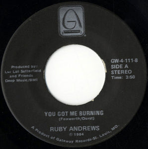 Ruby Andrews - You Got Me Burning [7"]