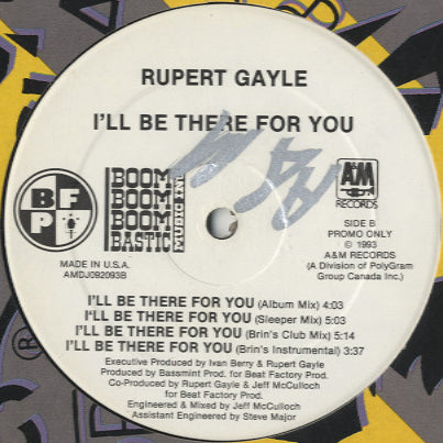 Rupert Gayle - I'll Be There For You [12
