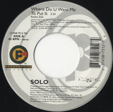 Solo - Where Do U Want Me To Put It [7