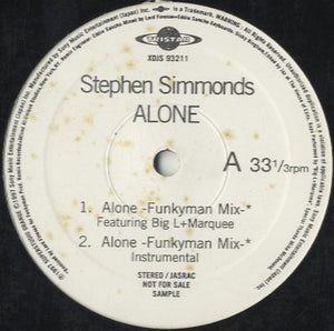 Stephen Simmonds - Alone (Funkyman Mix) [12"] 