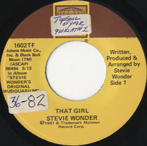 Stevie Wonder - That Girl / All I Do [7"]
