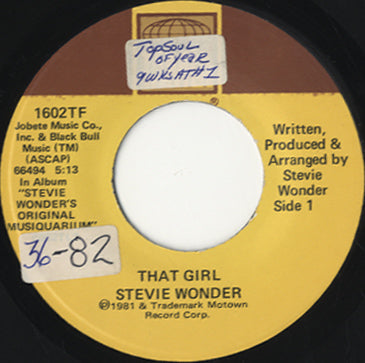 Stevie Wonder - That Girl / All I Do [7