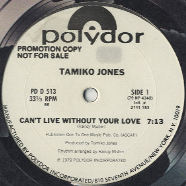 Tamiko Jones - Can't Live Without Your Love [12