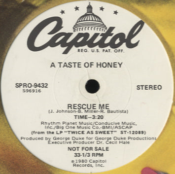 A Taste Of Honey - Rescue Me [12