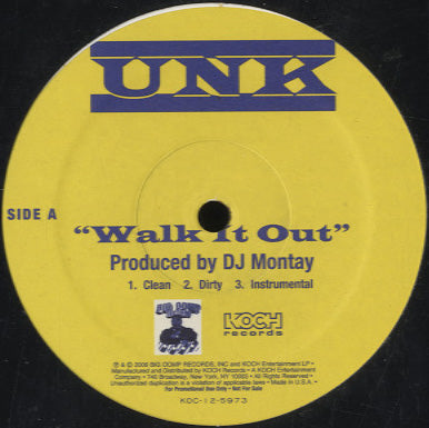 UNK - Walk It Out / Back It Up [12