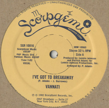 Vannati - I've Got To Breakaway [12