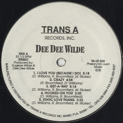 Dee Dee Wilde - I Love You [LP]