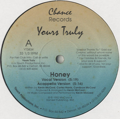 Yours Truly - Honey / Jam Tonite [12