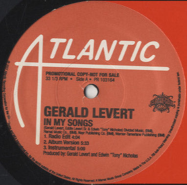 Gerald Levert - In My Songs / DJ Don't [12