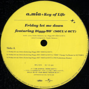a.mia + Key of Life ft. Diggy-Mo' - Friday Let Me Down [12"]