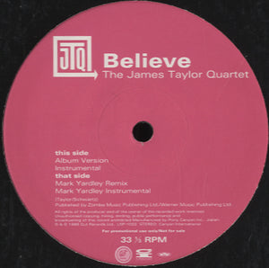 The James Taylor Quartet - Believe [12"]