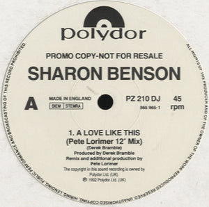 Sharon Benson - A Love Like This [12"]
