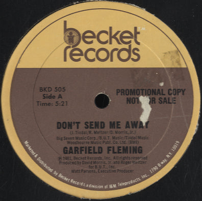 Garfield Fleming - Don't Send My Away [12