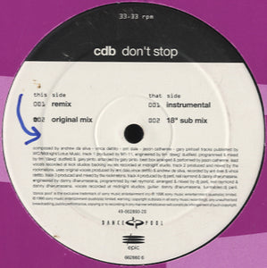 CDB - Don't Stop [12"]