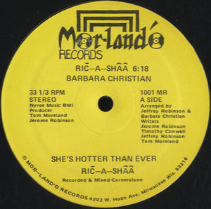 Barbara Christian - She's Hotter Than Ever [12"]