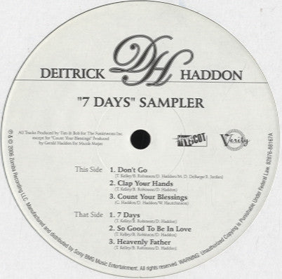 Deitrick Haddon - 7 Days (Sampler) [12