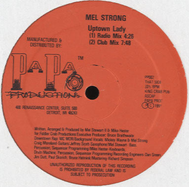 Mel Strong - Uptown Lady / Kiss U All Over [12