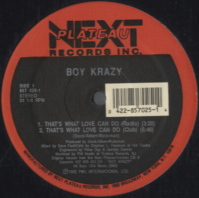 Boy Krazy - That's What Love Can Do [12