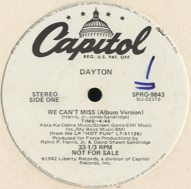 Dayton - We Can't Miss [12
