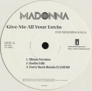 Madonna Feat. Nicki Minaj & M.I.A. - Give Me All Your Luvin [12"]
