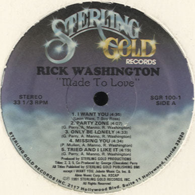 Rick Washington - Made To Love [LP]