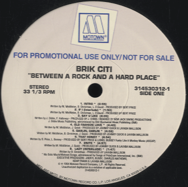 Brik Citi - Between A Rock And A Hard Place [LP]